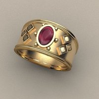 Small Victorian Style Ring 3D Printing 133755
