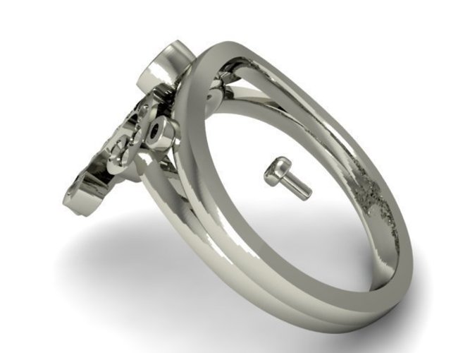 Fashion Filigree Ring 3D Print 133757