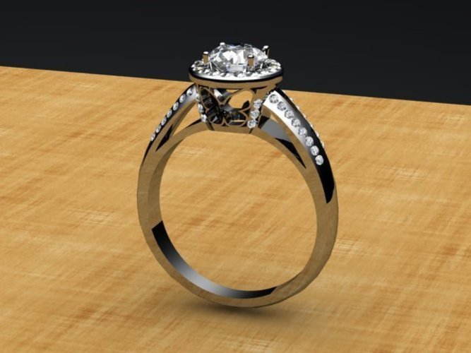 Mariah Carey Butterfly Engagement Ring 3D Print 133776