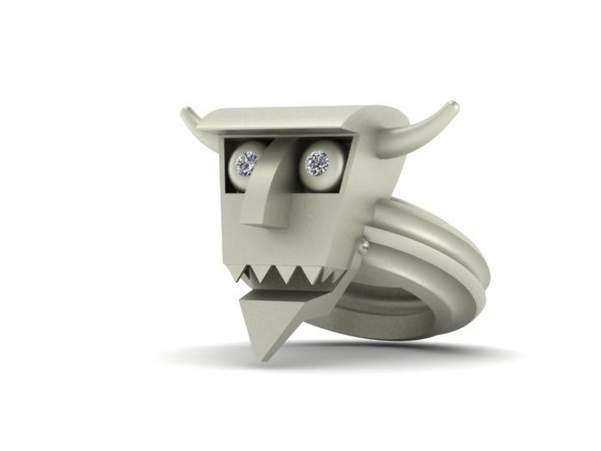 Futurama Robot Devil Ring 3D Print 133789