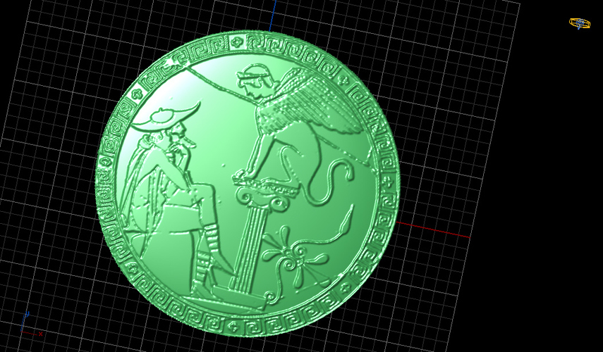 Greek Philosopher Coin 3D Print 133823