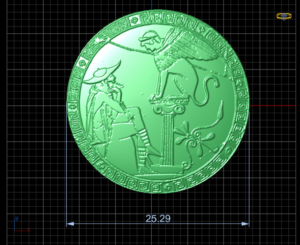 Greek Philosopher Coin 3D Print 133824