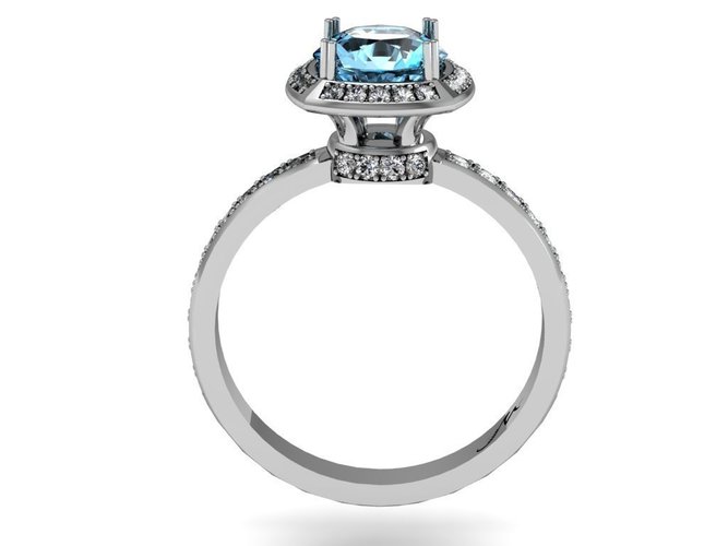 Cocktail Engagement Ring 3D Print 133835