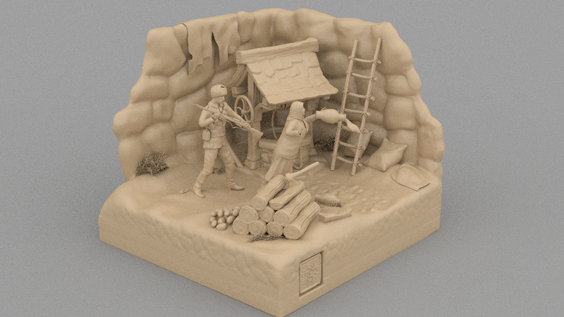 A Cruel Sodlier And An Rural Old Woman