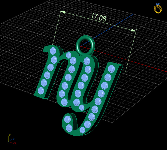 New York Pendant Letters 3D Print 133865