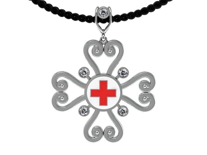 Red Cross Pendant Fashion
