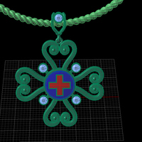 Red Cross Pendant Fashion - Thumbnail 4