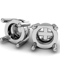 Round 4-Prong Stud Earrings - Thumbnail 3