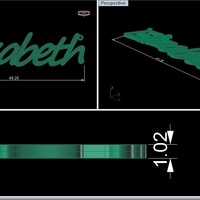 Elizabeth Name Pendant/Pin/Charm - Thumbnail 2