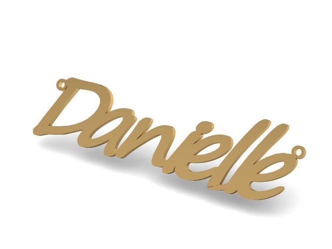 Danielle Name Pendant/Pin/Charm 3D Print 133891