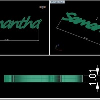 Samantha Name Pendant/Pin/Charm - Thumbnail 2