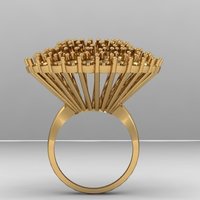 Cluster Stones Fashion Ring - Thumbnail 5
