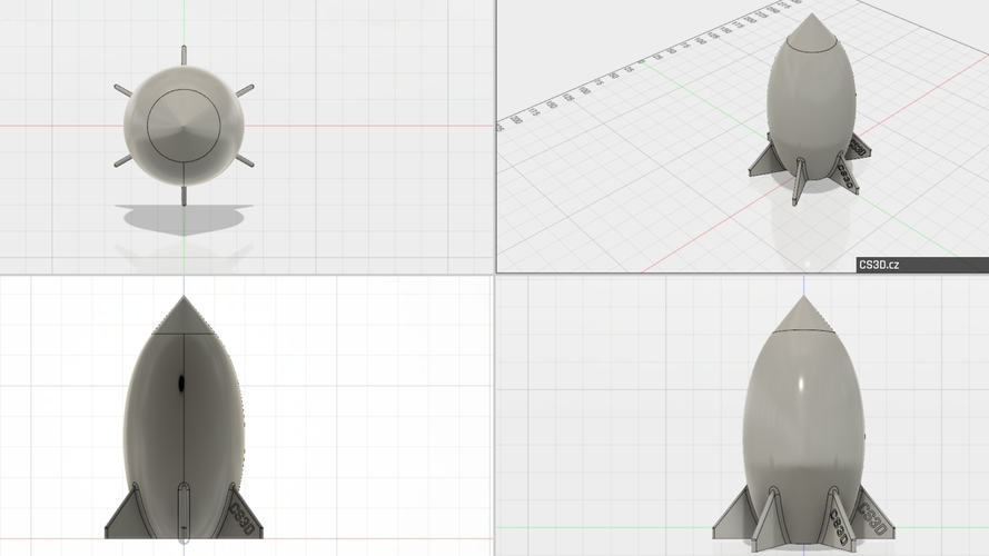 Tom's Simple Chunky Rocket (for vase/spiralized mode) V1 3D Print 133948