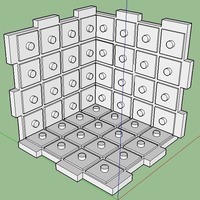 Small 3D modular chess 3D Printing 133989