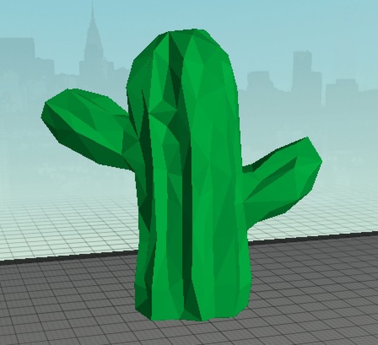 Low Poly Mexican Cactus 3D Print 13399