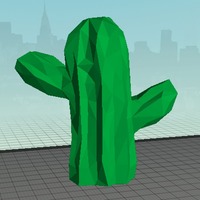 Low Poly Mexican Cactus - Thumbnail 3