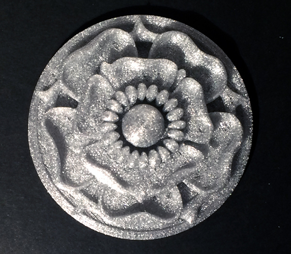 Tudor Rose Testing Piece and Pendant 3D Print 134112