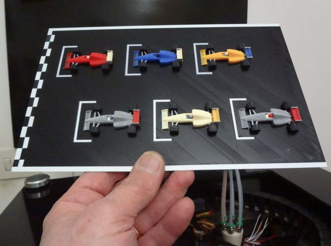 F1 starting grid - 6 colors printed in one time. 3D Print 134202