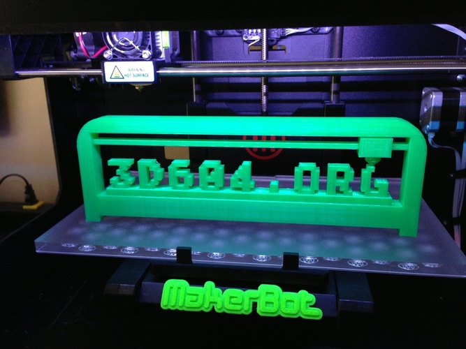 3D604 Printing Text Plate