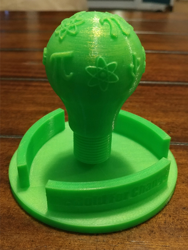 International Women's Day STEM Light Bulb 3D Print 134234