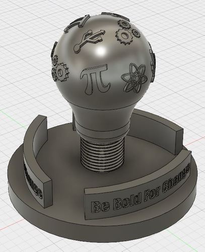 International Women's Day STEM Light Bulb 3D Print 134236
