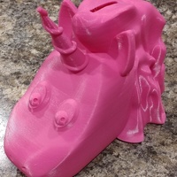Small Happy Unicorn Bank 3D Printing 134241