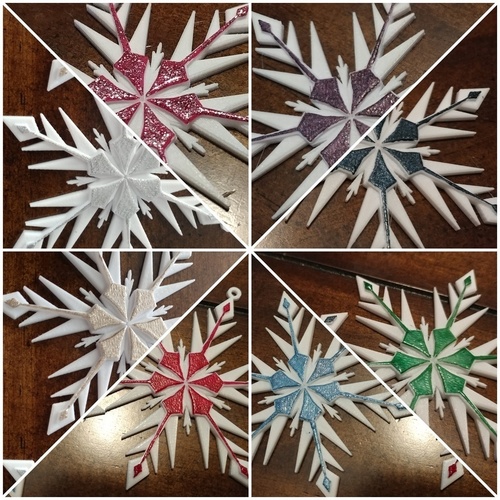 Snowflake Ornaments 3D Print 134249