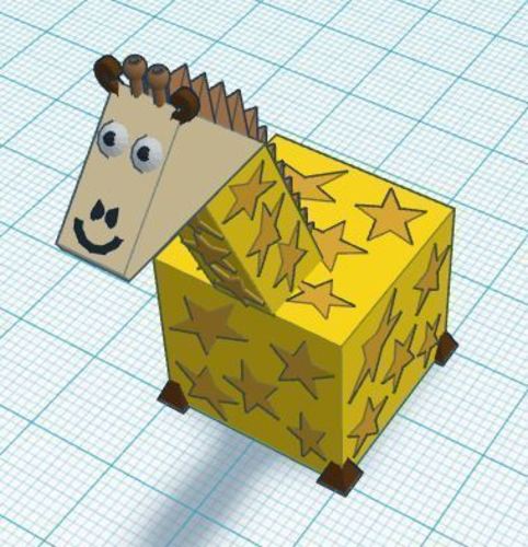 3d Block Zoo Giraffe 3D Print 134252