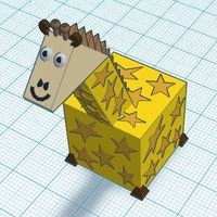 Small 3d Block Zoo Giraffe 3D Printing 134252