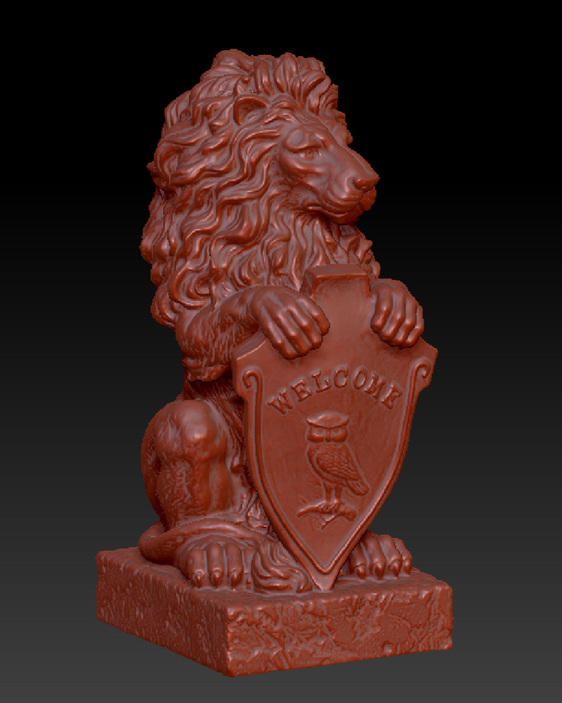 Sculpture lion "Welcome"