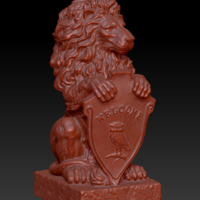 Small Sculpture lion "Welcome" 3D Printing 134349