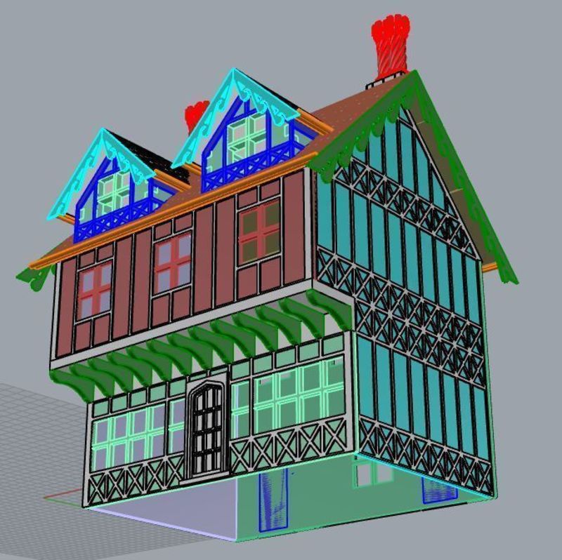 SCALEPRINT 28 MM COMPLETE TUDOR BUILDING SMALL TAVERN