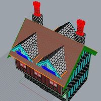SCALEPRINT 28 MM COMPLETE TUDOR BUILDING SMALL TAVERN - Thumbnail 2