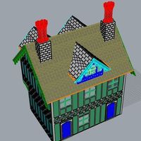 SCALEPRINT 28 MM COMPLETE TUDOR BUILDING SMALL TAVERN - Thumbnail 3