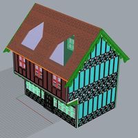 SCALEPRINT 28 MM COMPLETE TUDOR BUILDING SMALL TAVERN - Thumbnail 4