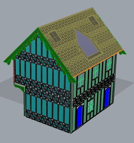 SCALEPRINT 28 MM COMPLETE TUDOR BUILDING SMALL TAVERN 3D Print 134398