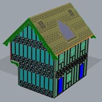 SCALEPRINT 28 MM COMPLETE TUDOR BUILDING SMALL TAVERN - Thumbnail 5