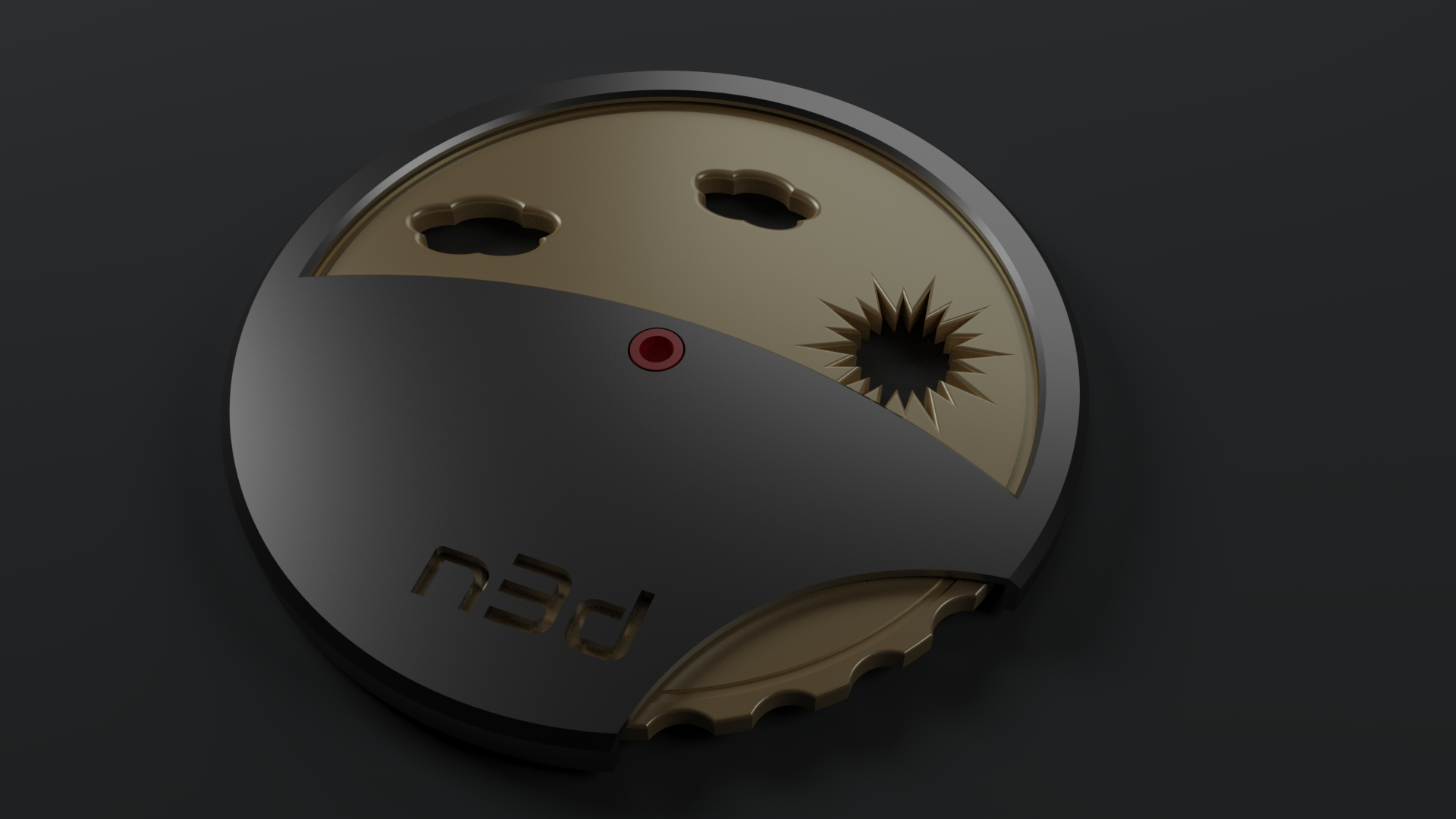 3D Printed Sun / Moon Disc by Nextin3D