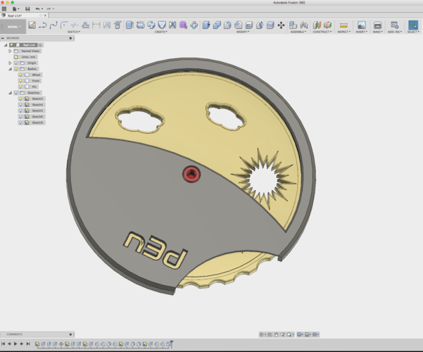 Sun / Moon Disc 3D Print 134443