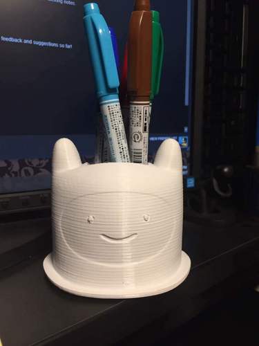 Finn's head Pen Stand 3D Print 134447