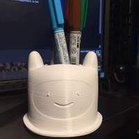 Small Finn's head Pen Stand 3D Printing 134447