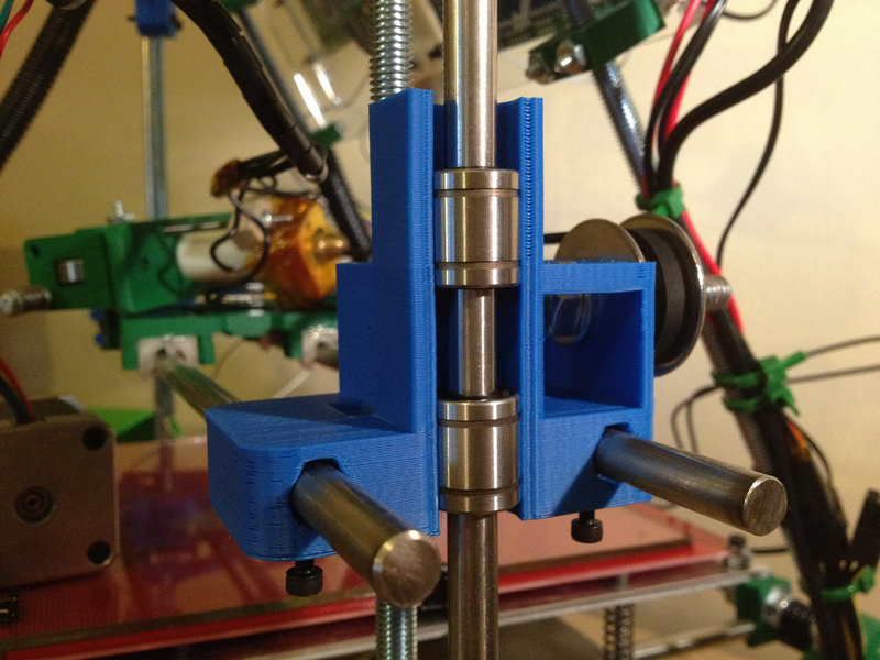 Prusa X-End Idler with snap fit LM8UU channel