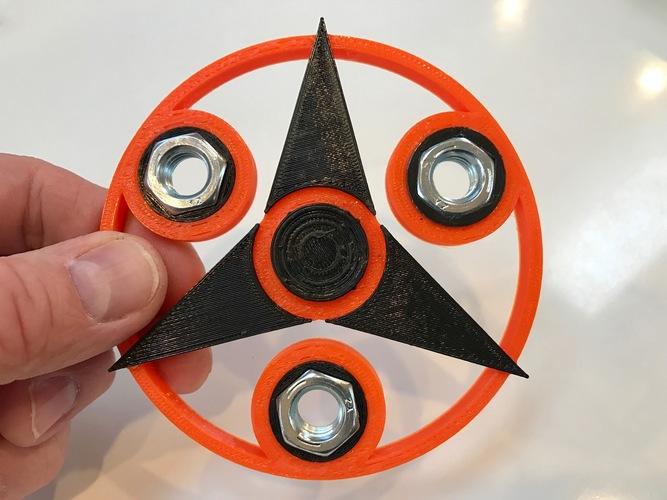 Tri-Star Fidget Spinner 3D Print 134670