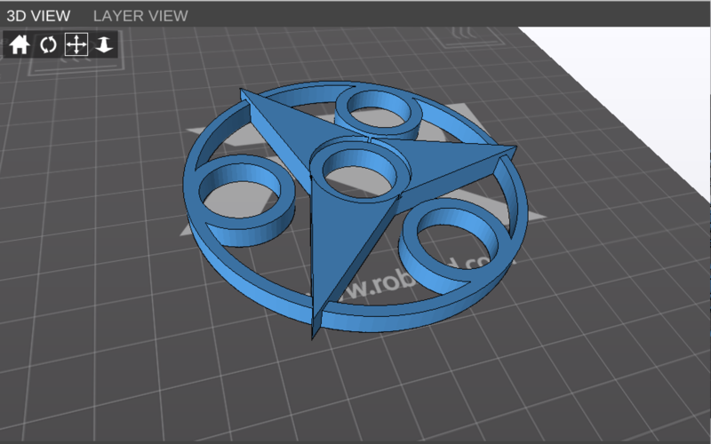 Tri-Star Fidget Spinner 3D Print 134671