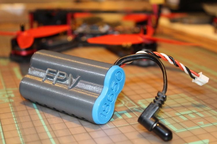Fatshark 18650 FPV battery case 3D Print 134720
