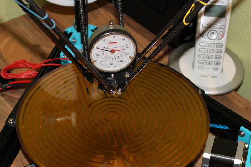 Dial gauge mount for calibration kossel delta printer