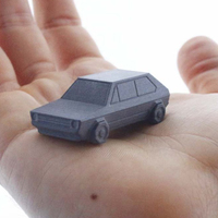 Small Volkswagen Golf GTI - Low Poly Miniature 3D Printing 134772