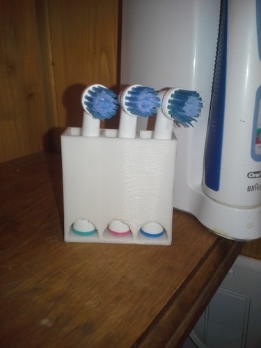 see the colored ring tooth brush holder 3D Print 134975