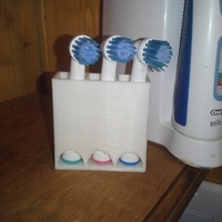 Small see the colored ring tooth brush holder 3D Printing 134975