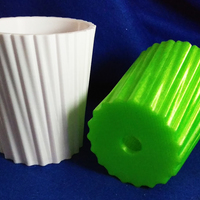 Small Simple Stripy Pot Holder - with hole 3D Printing 135222
